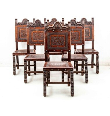 Set Of 6 Vintage Spanish Heritage Colonial Chairs | eBay US