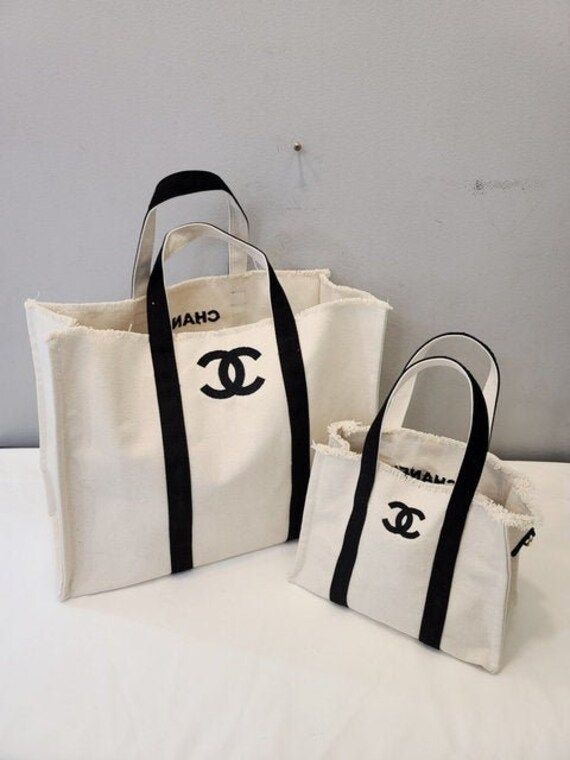 Chanel CC Logo Vip Gift Canvas Bag with Shoulder | Etsy | Etsy (US)
