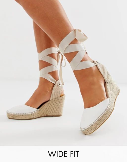 ASOS DESIGN Wide Fit Jaylen espadrille wedges | ASOS US