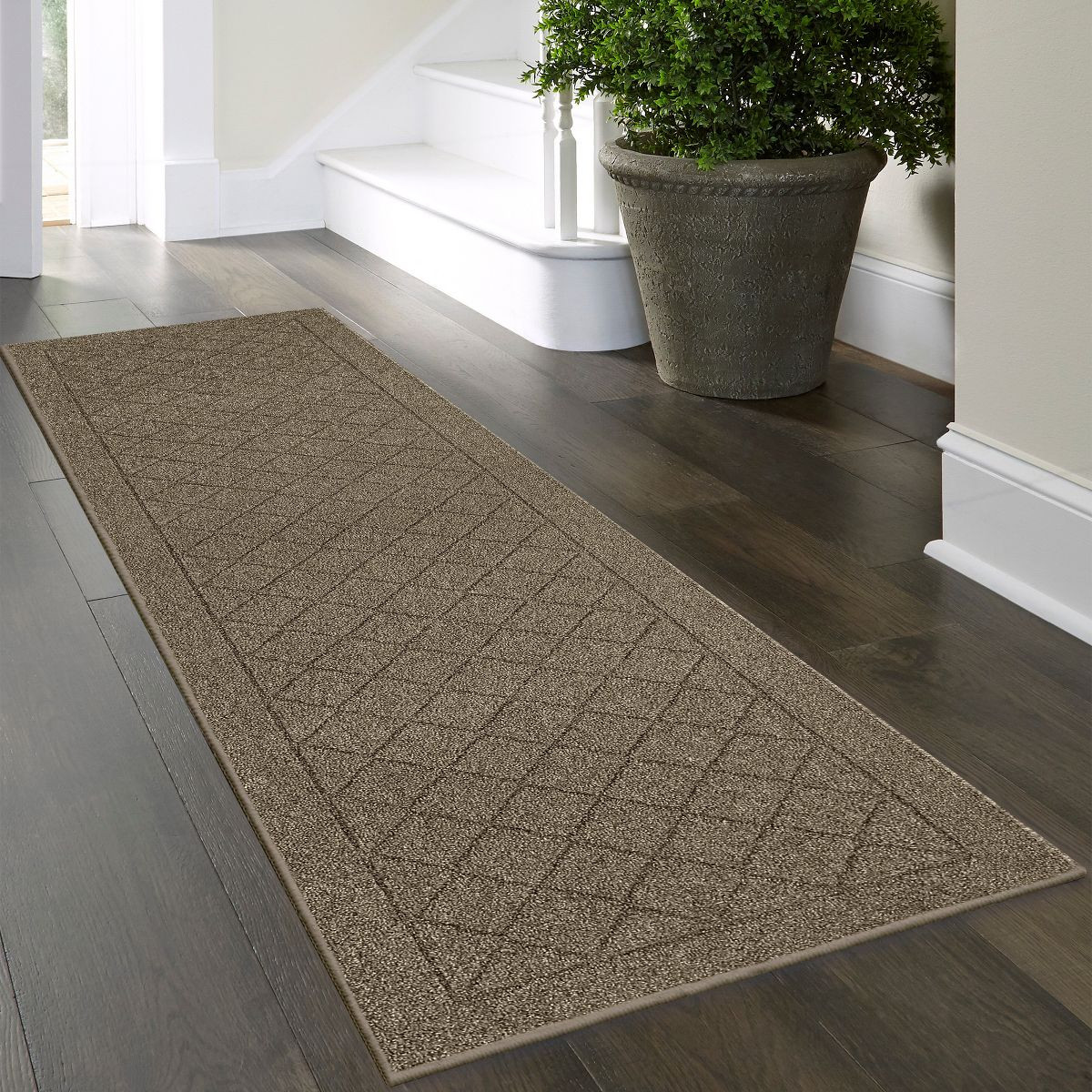2'X7' Washable Runner Diamond Clarkson Tufted And Hooked Rug Gray - Threshold™ | Target