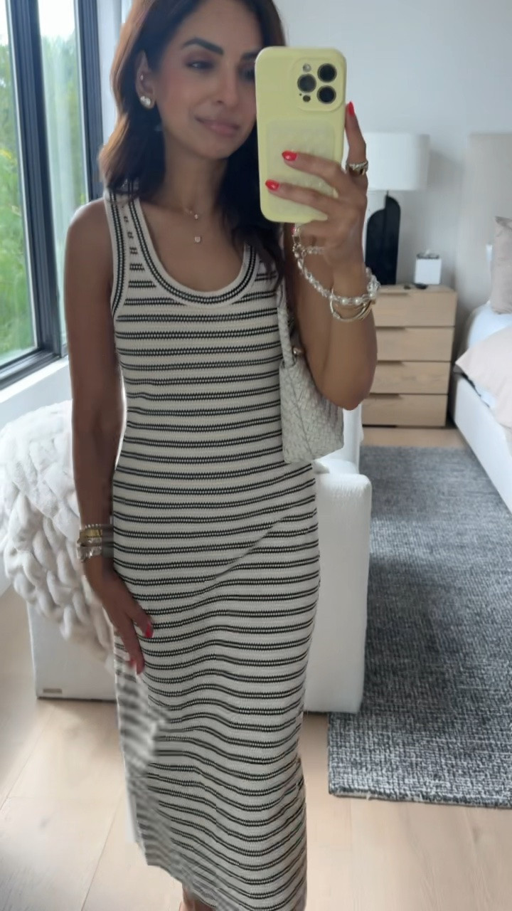 I feel SO comfortable in this @Madewell dress! Love the stripes and neutral color for summer. A great everyday, comfy basic! I’m wearing size XXS.

#LTKootd #LTKSeasonal
