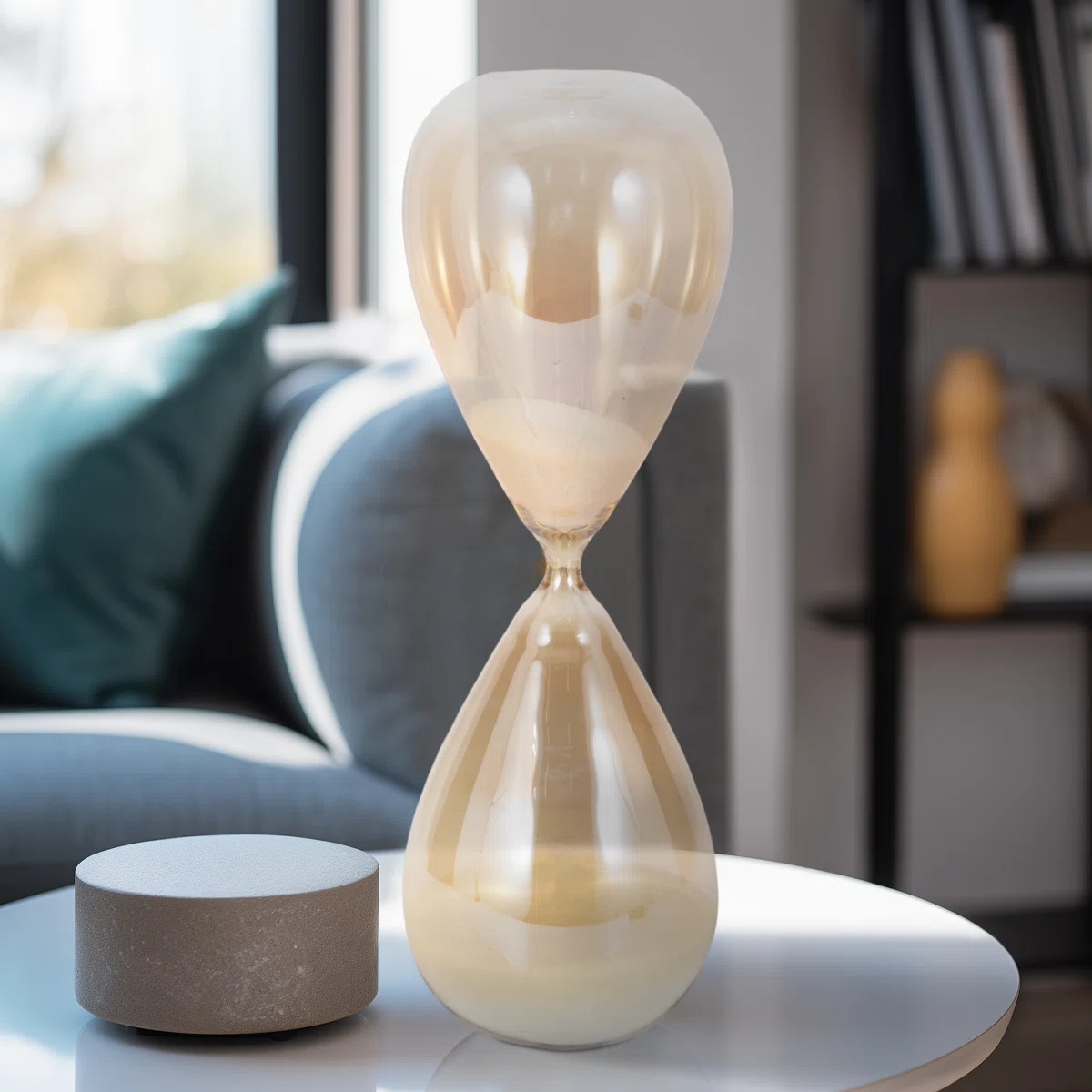 Decorative Objects for Home Decor \u2013 Modern Hourglass Sculpture for Kitchen Decor, Shelf Styl... | Wayfair North America