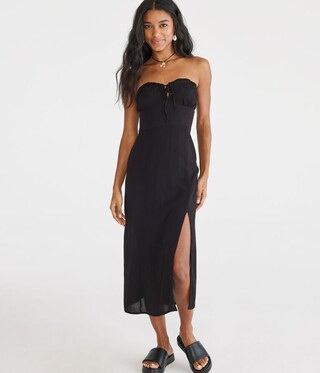 Solid Sweetheart Strapless Midi Dress | Aeropostale