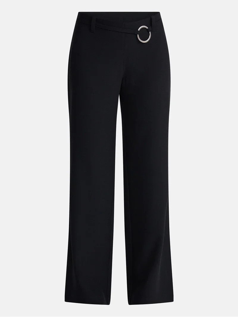 No Boundaries Belted Woven Trousers, 31.5" Inseam, Women's XXS-XXL | Walmart (US)