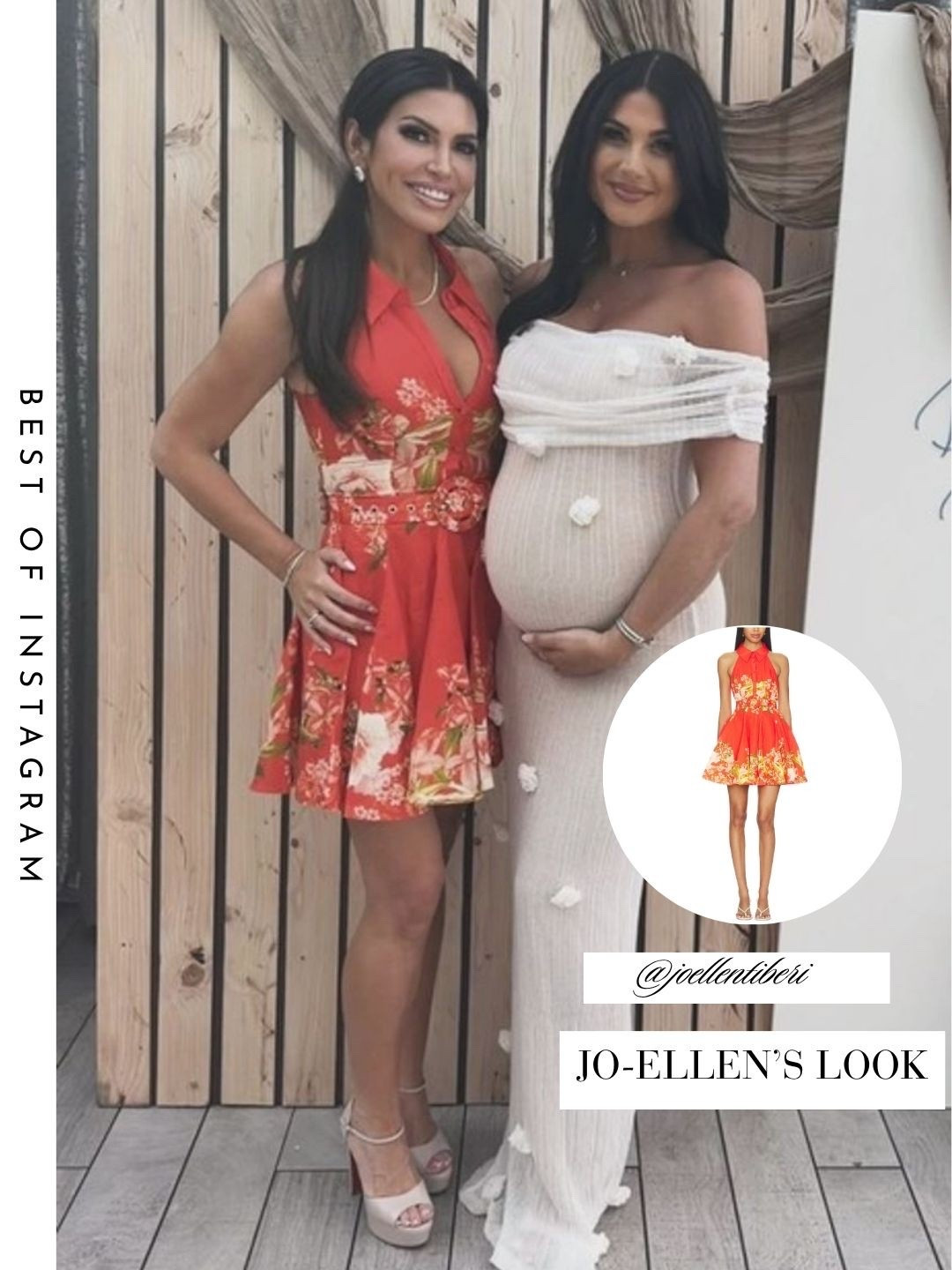 Jo-Ellen Tiberi’s Orange Belted Floral Dress 📸 = @joellentiberi