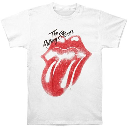 Men s Rolling Stones Spray Tongue T-shirt XX-Large White | Walmart (US)
