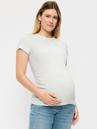 Maternity Snug Short-Sleeve T-Shirt | Old Navy (US)