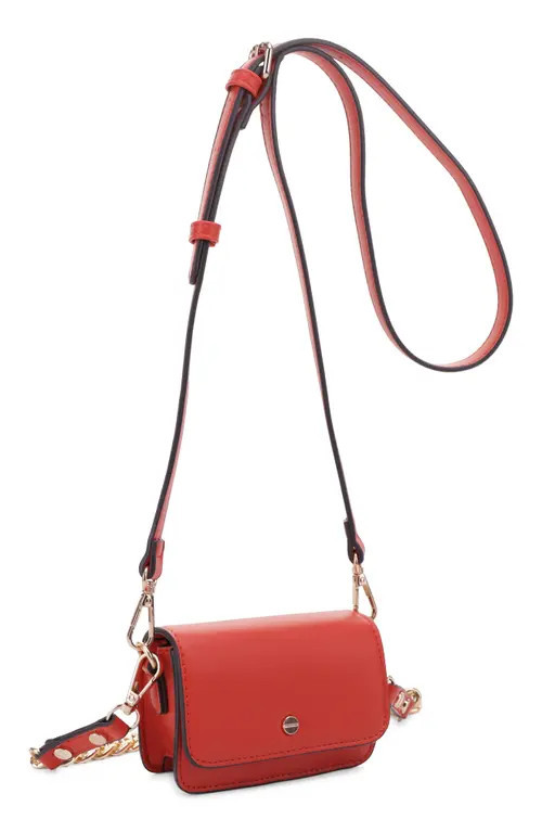 Mali + Lili Tanya Vegan Leather Crossbody Bag in Red at Nordstrom | Nordstrom