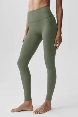 ALO | High-Waist Airbrush Legging in Bamboo Green, Size: Medium | Alo Yoga