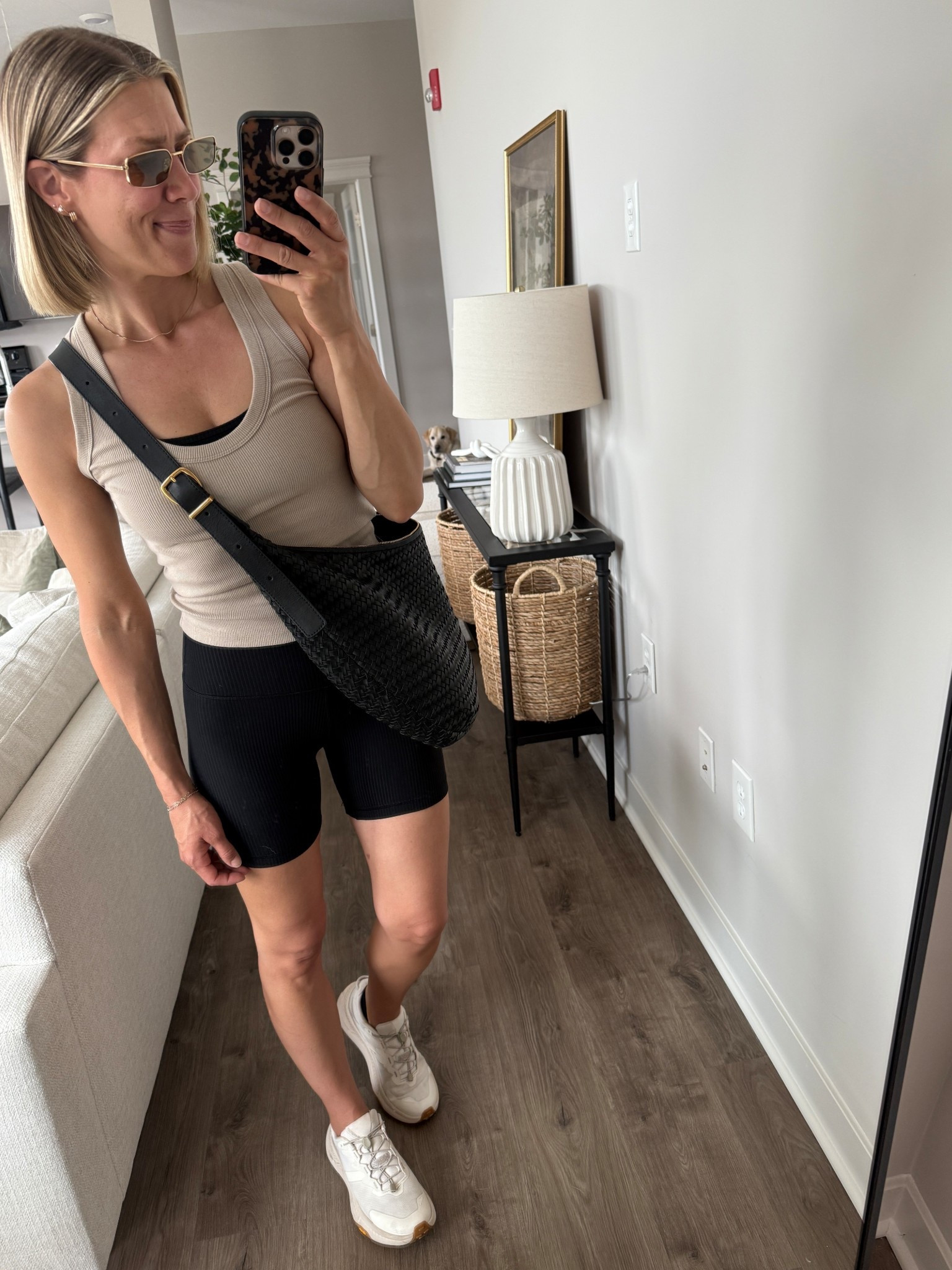 Wearing small tank, medium bra top, 4 bike shorts, sneakers tts

#LTKActive #LTKStyleTip #LTKOver40