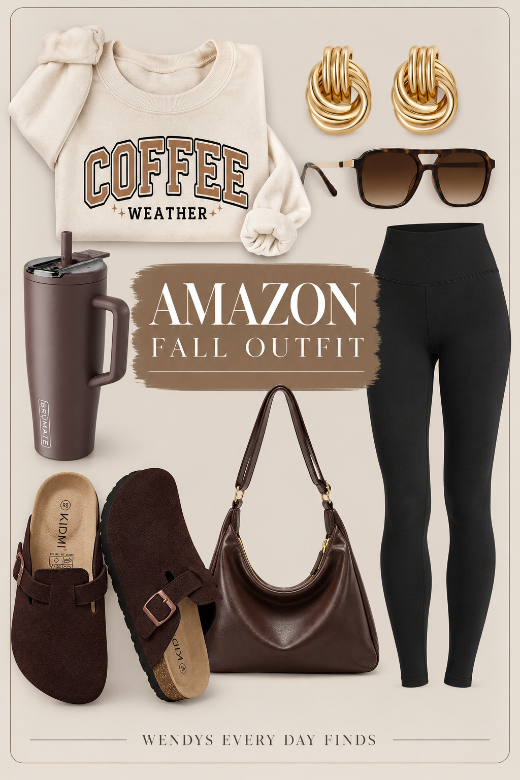 If “coffee weather” was an outfit. ☕️🍂🤎
I love an easy fall look that’s cute without trying too hard — graphic sweatshirt + black leggings + brown clogs is such a good everyday combo.
I added the chocolate brown bag, tortoise sunnies and gold earrings to pull everything together. Perfect for coffee runs, errands, travel days or a cozy fall weekend.
Tap to shop the pieces from this Amazon fall outfit!


#AmazonFashion #AmazonFinds #FallOutfit #FallFashion #CozyOutfit #CoffeeWeather #LTKFall #LTKStyle 

 #LTKootd #LTKSeasonal #LTKU