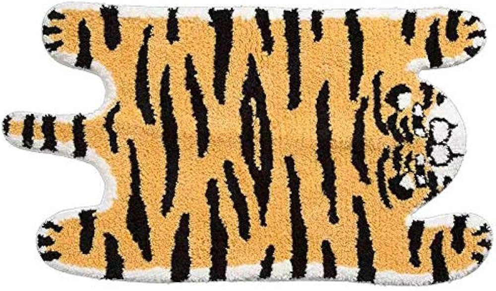 Cute Soft Tiger Shaped Animals Bath Mat Area Rug for Bedroom Bathroom Kitchen Floor Water Absorpt... | Amazon (US)
