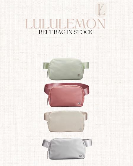 Lululemon belt bag in stock // back in stock // bags // mom bags 

#LTKstyletip