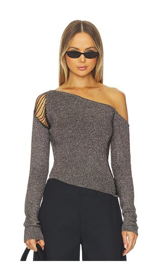 MAY MASHIAH Annie Top in Black. - size M | Revolve Clothing (Global)