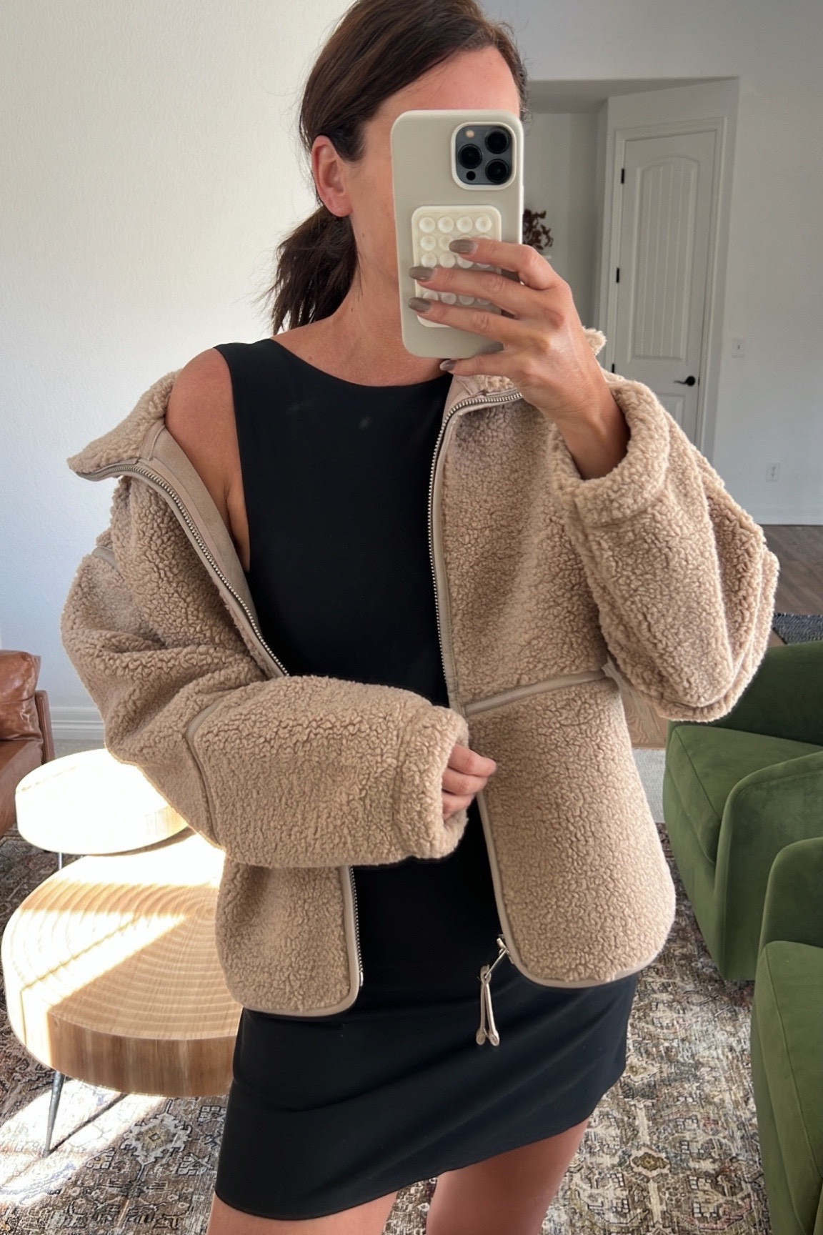 This cute Sherpa jacket is on major sale, now only $61 and comes in 3 colors! 

#LTKfindsunder100 #LTKsalealert #LTKSeasonal