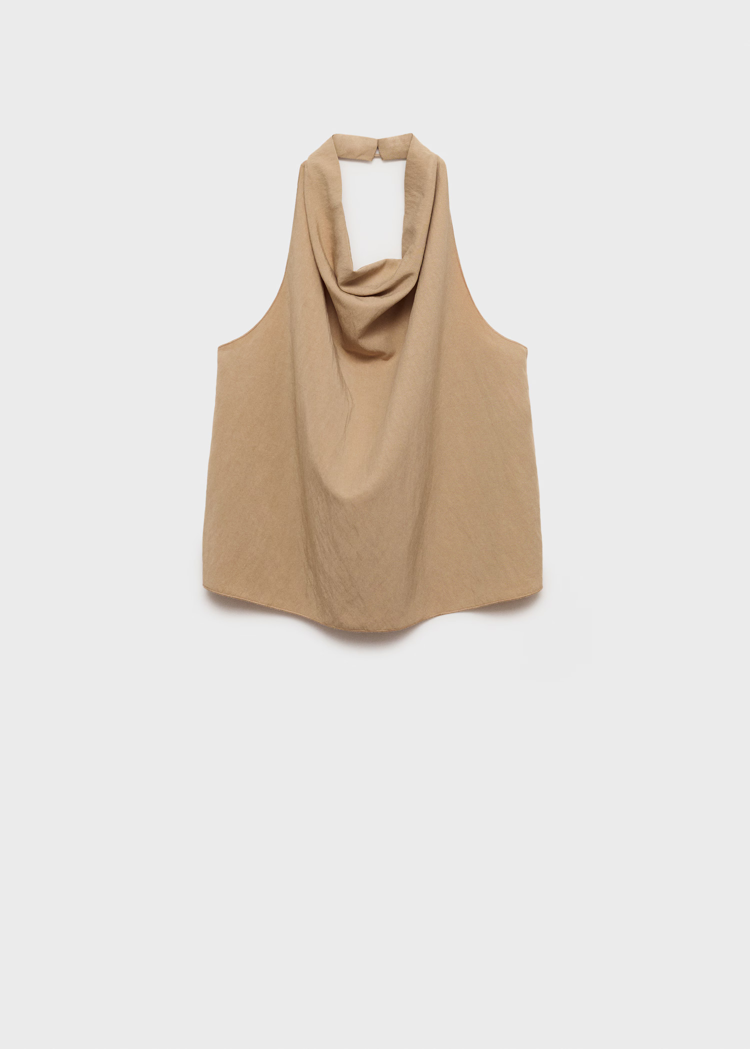 Lyocell top with draped neck - Women | MANGO USA | Mango (US/MX/AU)