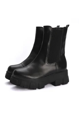 Coturno Feminino Not-me Glam Preto Tratorado Cano Alto | Dafiti (BR)