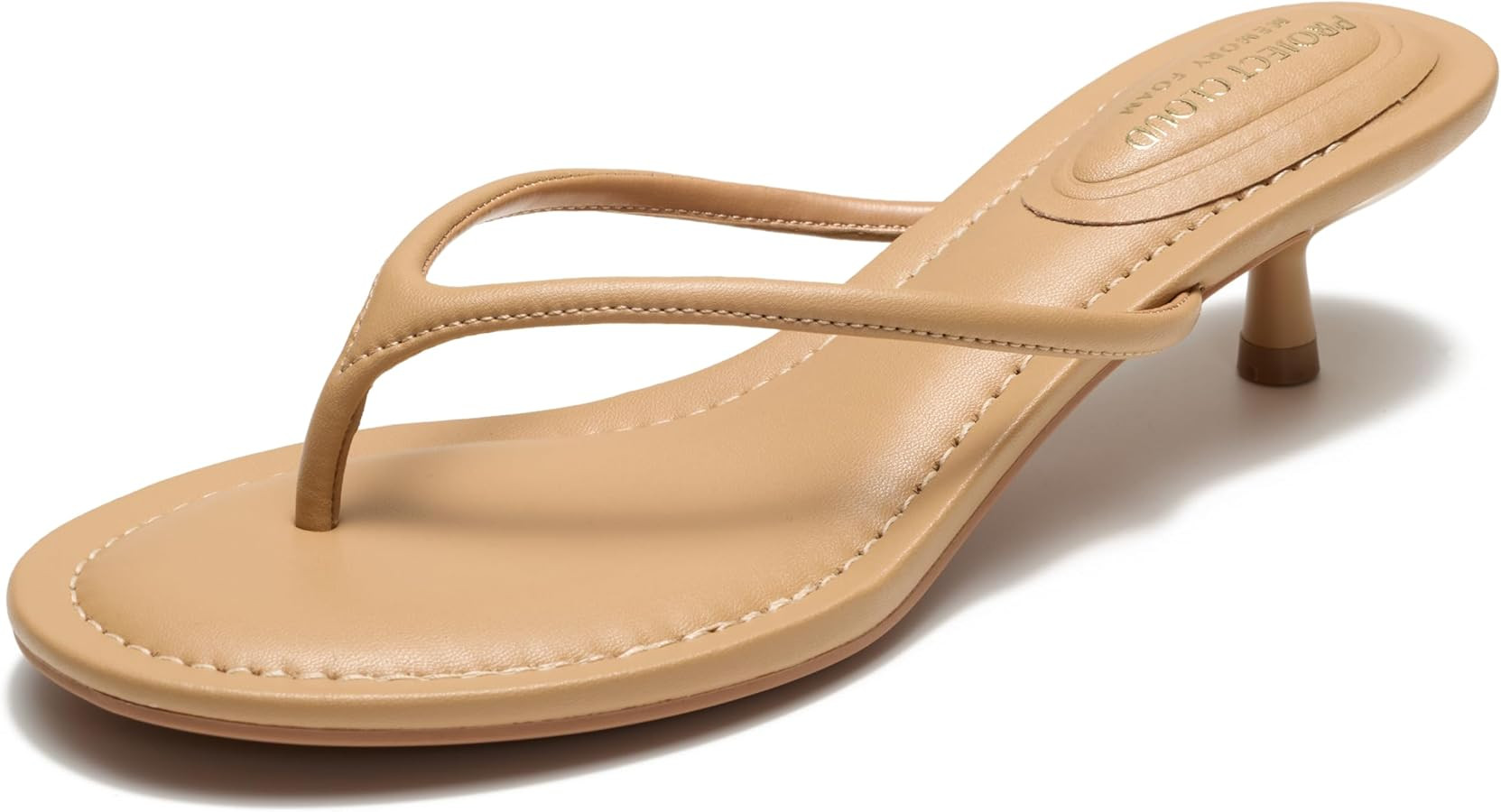 Project Cloud 100% Genuine Leather Sandals Women Footwear - Memory Foam Insole Fashion Dress Kitt... | Amazon (US)