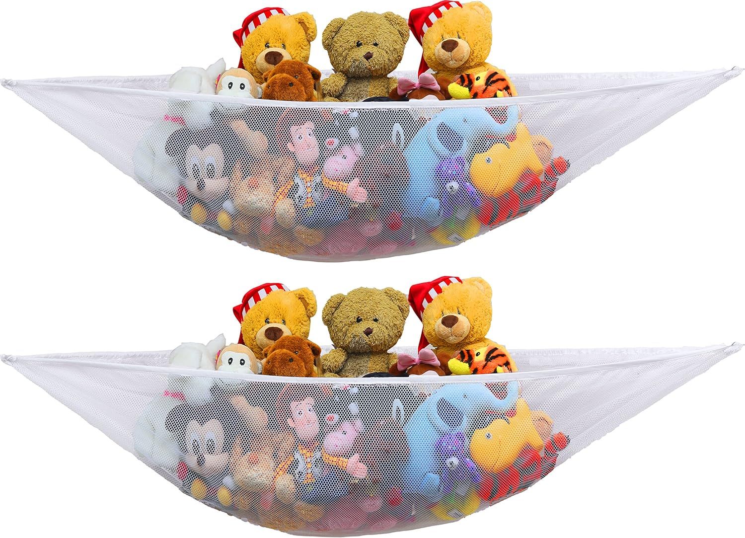 2 PK - Simplehouseware Stuffed Animal Jumbo Toy Storage Hammock | Amazon (US)