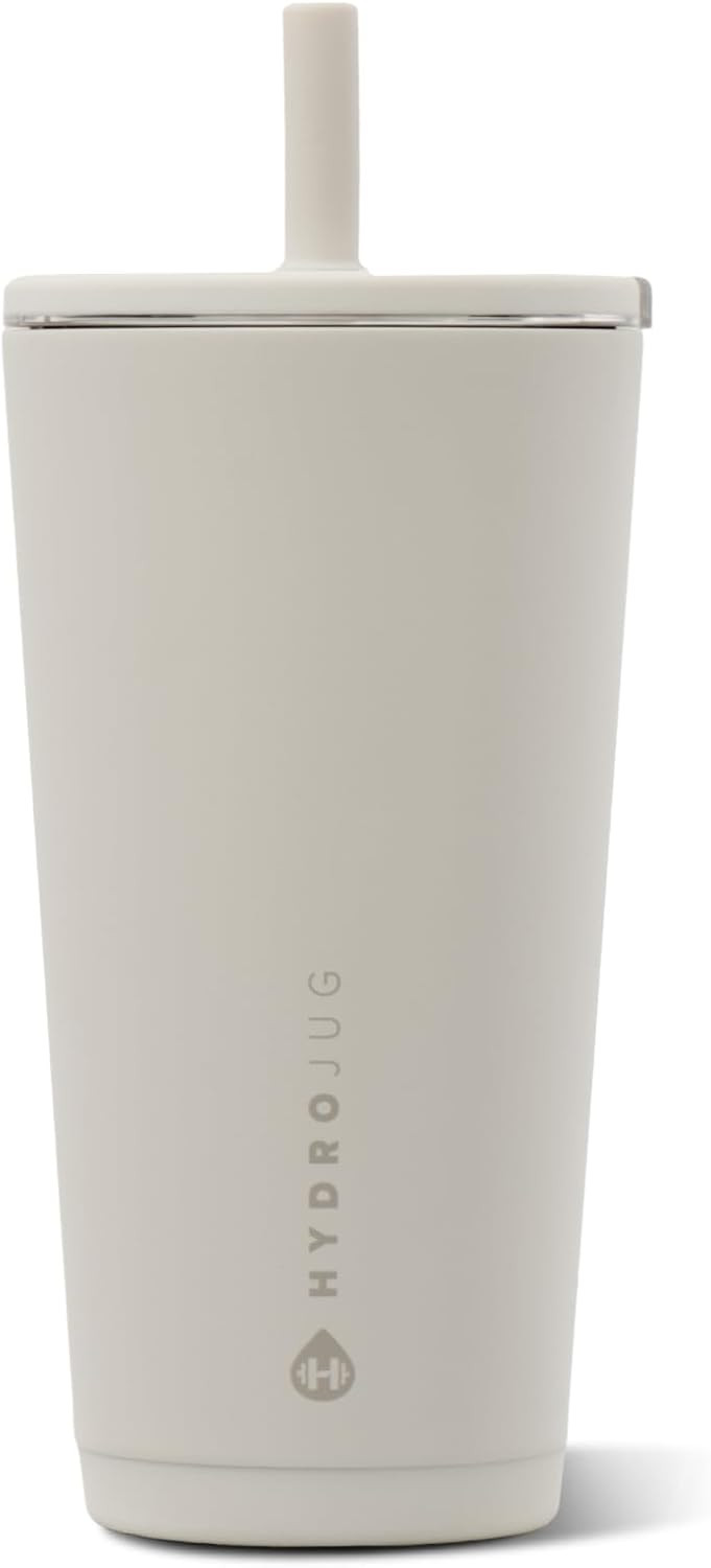 HydroJug Everyday Tumbler 20 oz, Ceramic-Lined Straw Cup, Linen | Amazon (US)