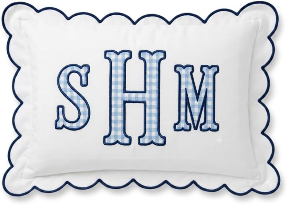 Personalized Monogram Pillow Cover, Custom Embroidered Initials Pillowcase, Custom Text Embroidered Pillow Cover, Nursery Decor Cushion | Amazon (US)
