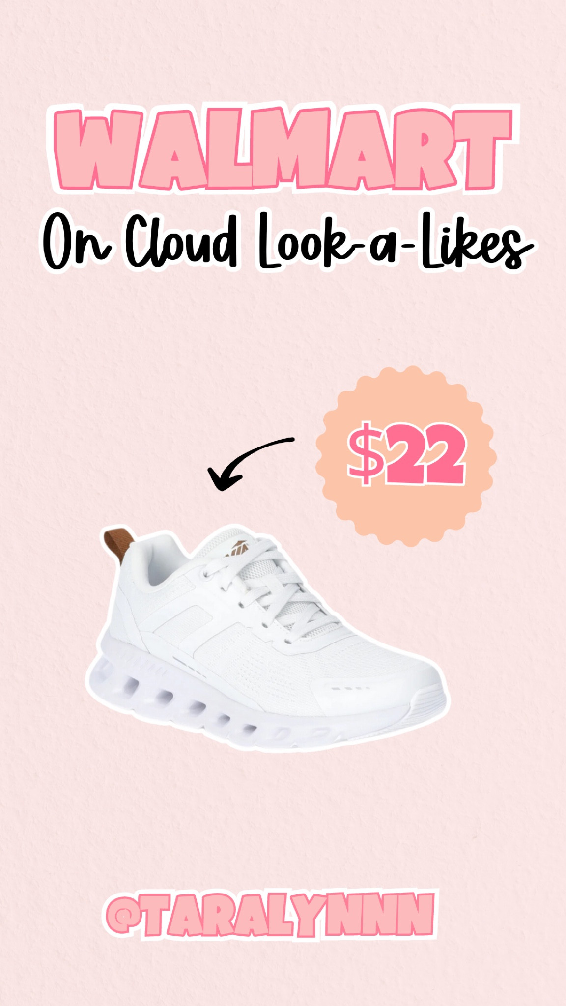 On Cloud Look-a-Like at Walmart for Under $25 👏🏻

#lookalike #walmart #sneakers #deal #shoes

#LTKSaleAlert #LTKShoeCrush #LTKStyleTip