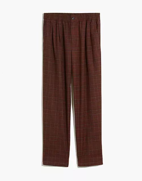 Plaid Flannel Track Trousers | Madewell