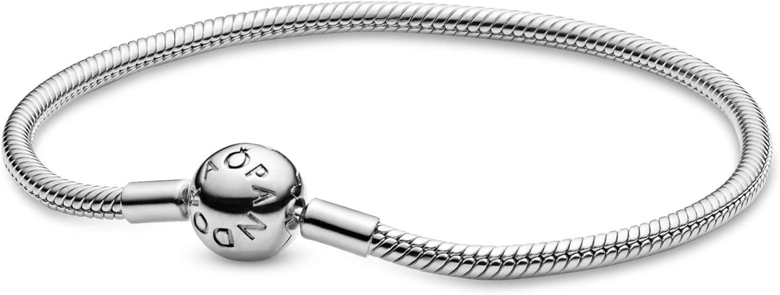 Pandora Damen-Armband mit Kugelverschluss, glatt 925 Silber 590728 | Amazon (DE)
