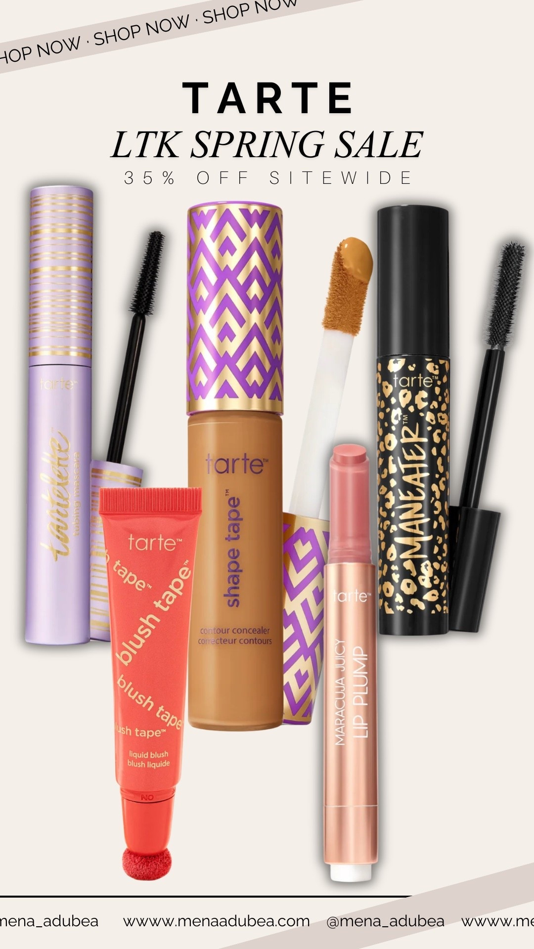 The perfect time to stock up on your Tarte favorites! 35% site wide through March 15th!

#LTKSpringSale