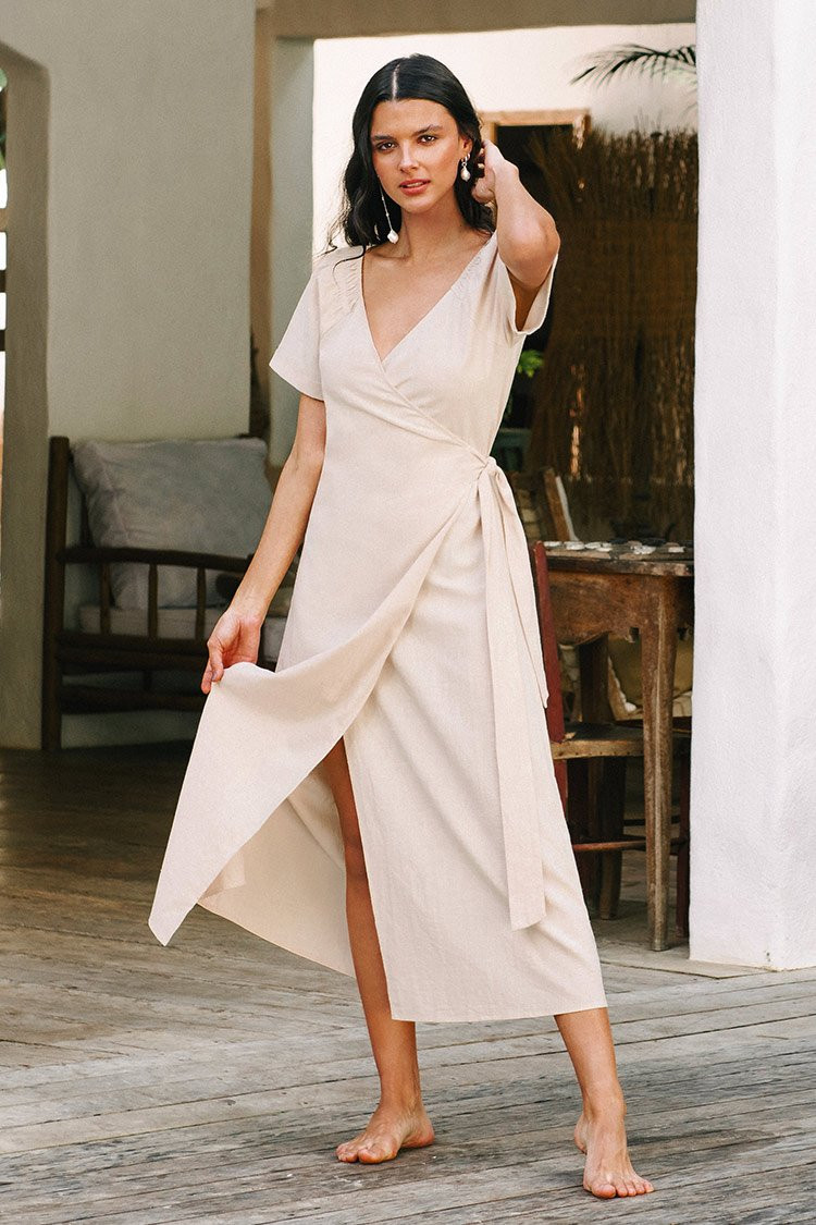 Harleigh Wrap Tie Waist Dress | Cupshe