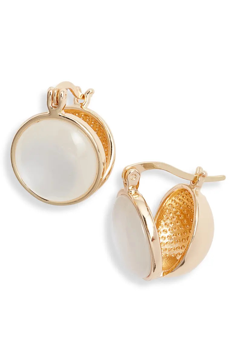 Nordstrom Cabochon Orb Huggie Hoop Earrings | Nordstrom | Nordstrom