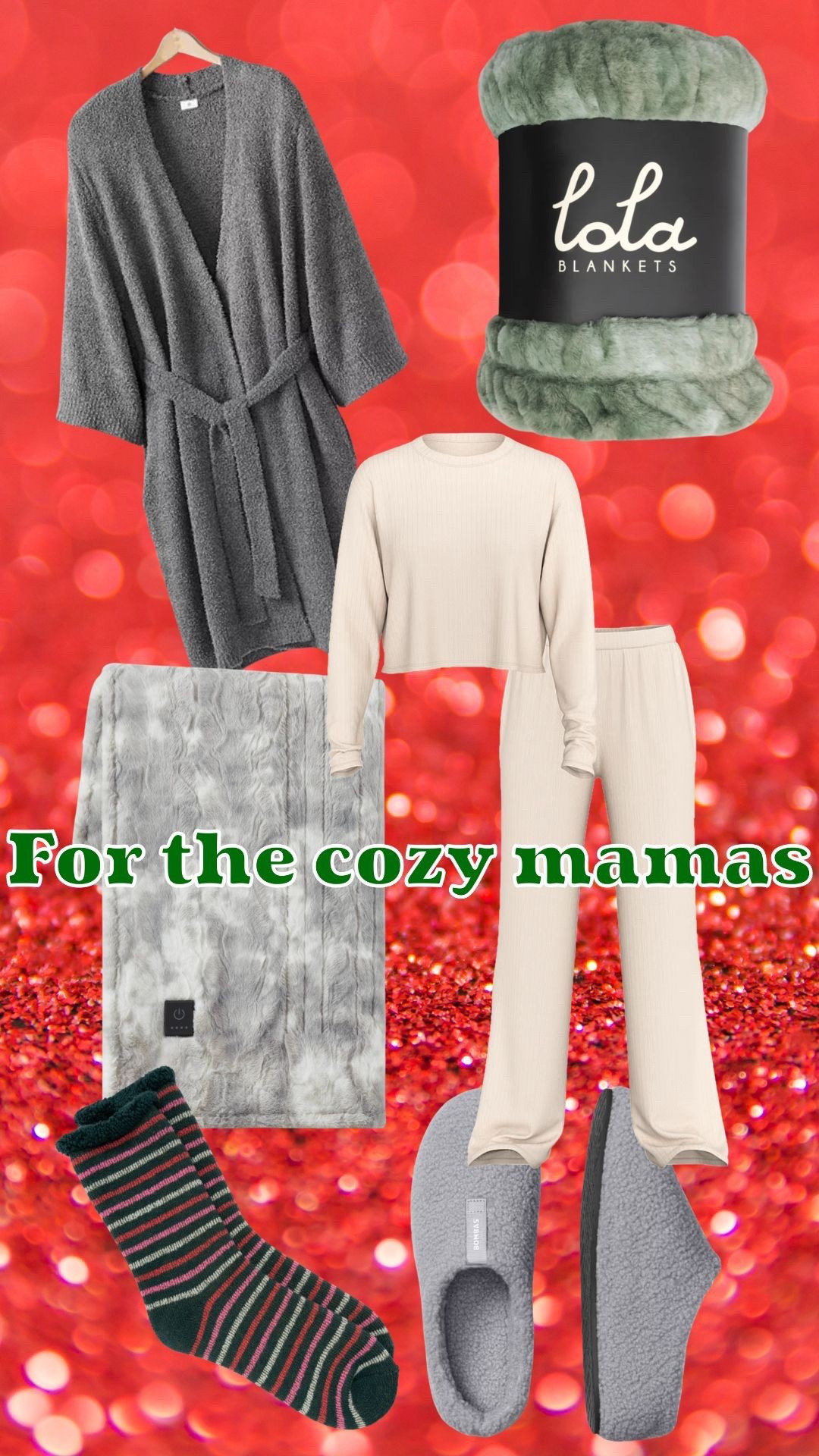 First in my gift guide for things mamas -actually- want for Christmas! This one is for the mamas who like the cozy and comfortable things in life (all of us, duh!). -An ultra-soft oversized blanket (Lolas are AMAZING!)
-A heated throw blanket
-A lounge set that feels luxurious
-A knit robe that looks chic, not frumpy
-Slippers with actual arch support (Bombas, FTW!)
-Warm, chunky socks that don’t slide down (You can never go wrong with Muk Luks)

I’ve got all these linked in this post for you! Next in the gift guide coming up is Beauty and self care 🙃😘



#LTKGiftGuide #LTKFindsUnder100 #LTKmomlife