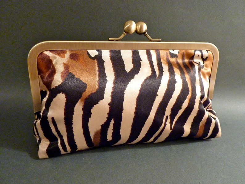 Zebra Animal Clutch Gold Holiday Christmas New Years Eve Fall Clutch SALE IN STOCK - Etsy | Etsy (US)