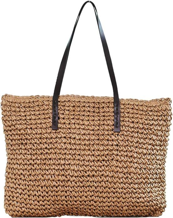Vodiu Women's Classic Straw Handbag Summer Beach Shoulder Bag Bohemia New | Amazon (US)