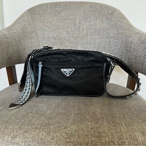 Prada Nylon Vela studded strap camera bag | Poshmark