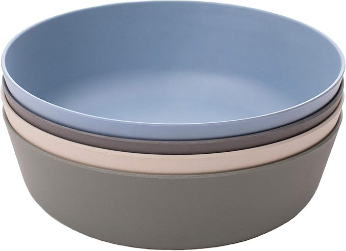 WeeSprout Bamboo Kids Bowls, Set of Four 15 oz Kid-Sized Dinnerware, Cereal, Leftovers & Snack Bo... | Amazon (US)