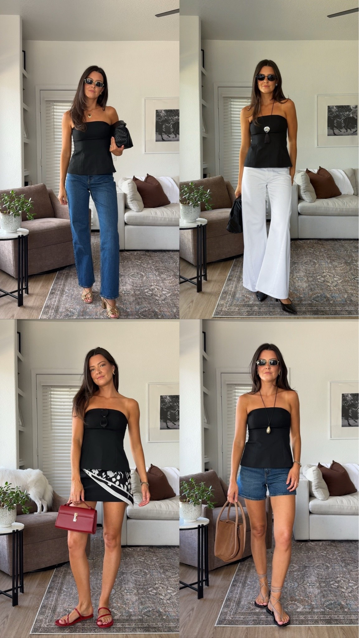 Styling one top! No bra needed for this top by the way 🤩 use discount code SUITEAF at Abercrombie this weekend for an extra 15% off on top of the sale! I am 5’7 wearing size 25 in jeans, XS in the top (it’s perfectly snug on me but if you have a larger chest than me, then size up)