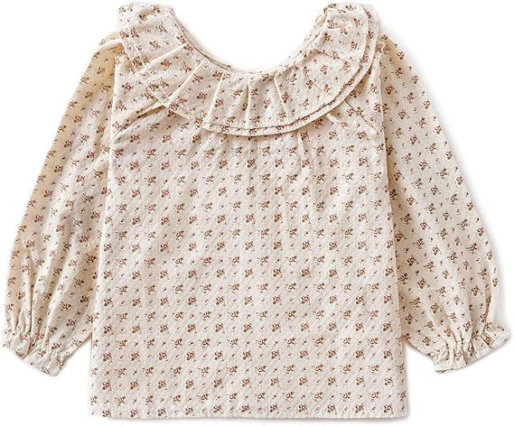 Curipeer Long Sleeve Baby Girls Blouse for Spring Casual Toddle Girl Cotton Tops Shirt | Amazon (US)