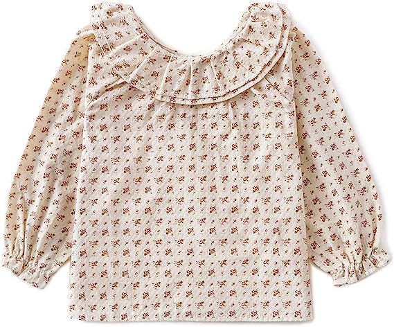 Curipeer Long Sleeve Baby Girls Blouse for Spring Casual Toddle Girl Cotton Tops Shirt | Amazon (US)