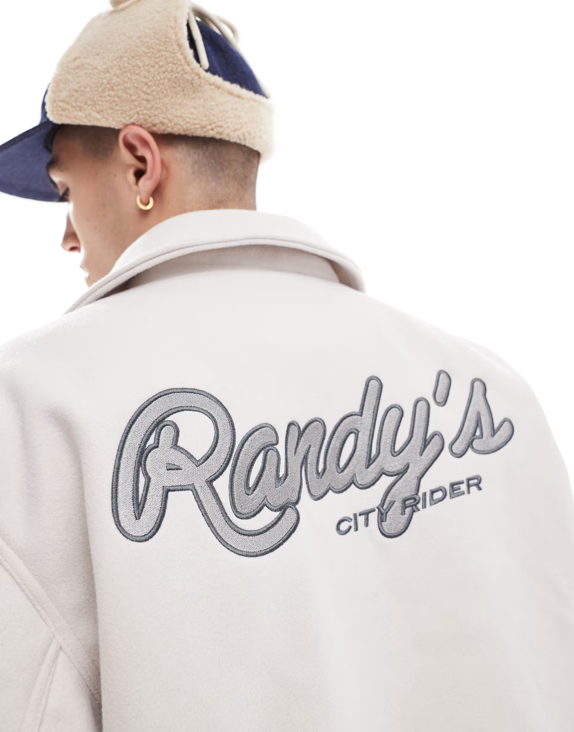 Bershka harrington jacket in ecru | ASOS (Global)