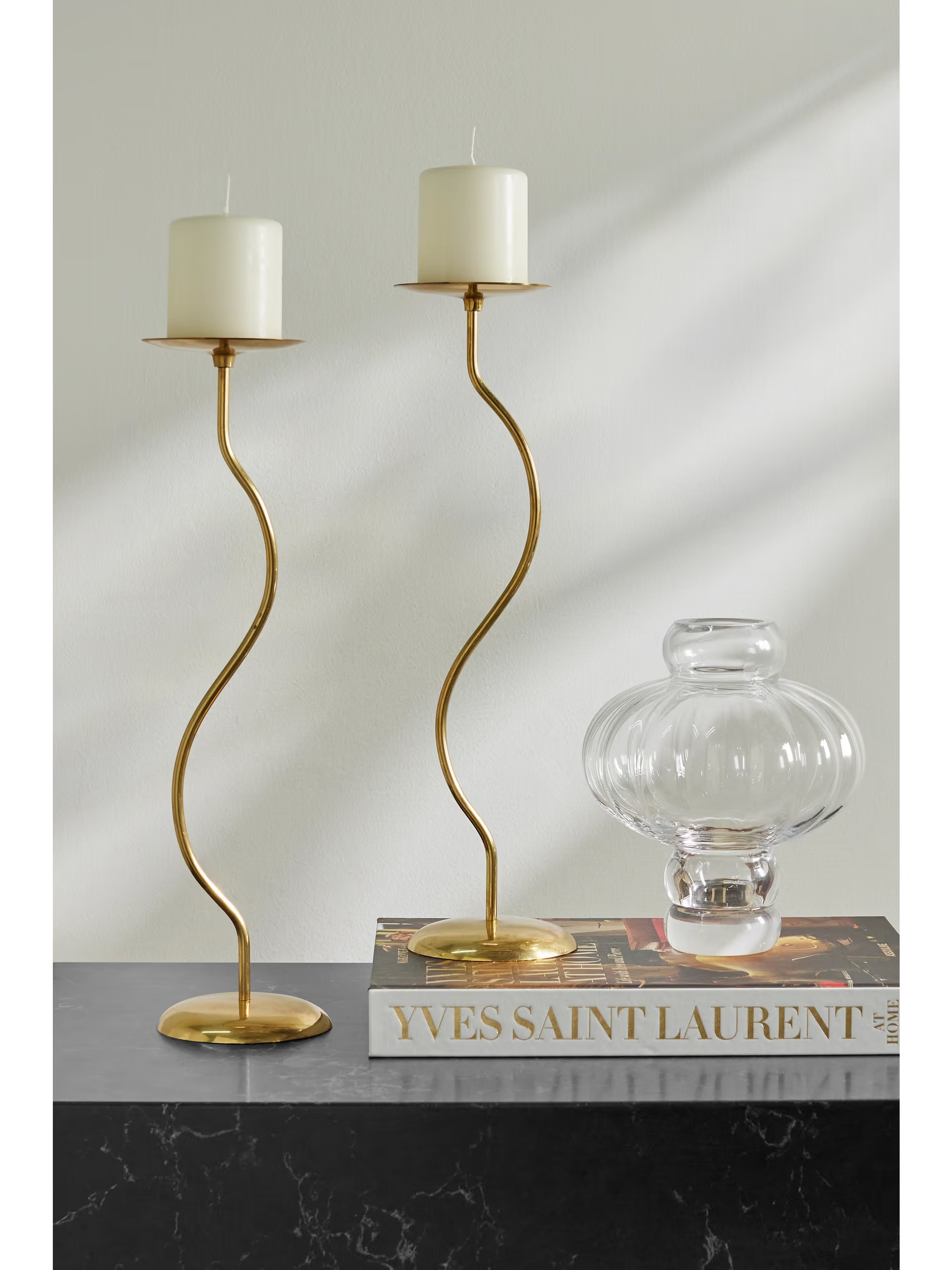 Dancing Duo set of two brass candlesticks | NET-A-PORTER (US)
