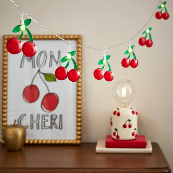 Cherry 10 LED String Lights | Dunelm
