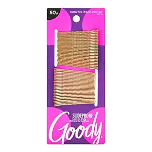 Goody SlideProof Bobby Pins - 50 Ct, Metallic Blonde, High Gloss Bobby Hair Pins for Styling, Loc... | Amazon (US)
