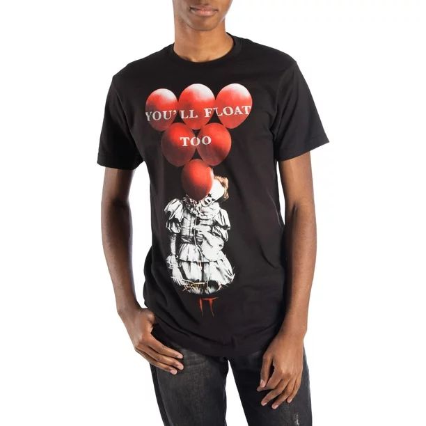 Pennywise It Men's & Big Men's You'll Float Graphic Tee Shirt, Sizes S-3XL - Walmart.com | Walmart (US)