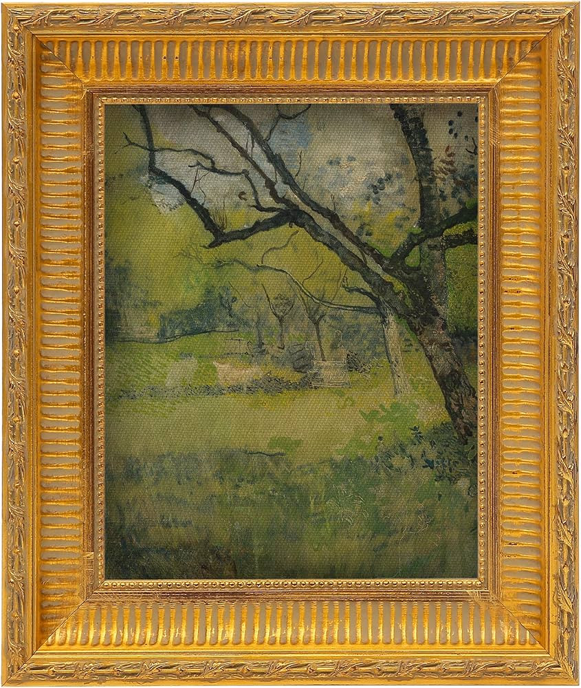 Solid Wood Canvas Frame for 8"x10" Oil Paintings,Gold Ornate Frame for Canvas Art,2.4"Wide Finish... | Amazon (US)