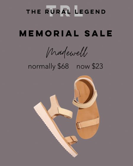 Madewell cute summer sandals on sale for Memorial Day!

#LTKsalealert #LTKunder50 #LTKshoecrush
