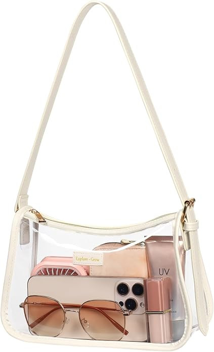 PACKISM Clear Shoulder Bag 9x6x3 - Clear Bag for Stadium Events for Women Short Strap, Perfect fo... | Amazon (US)