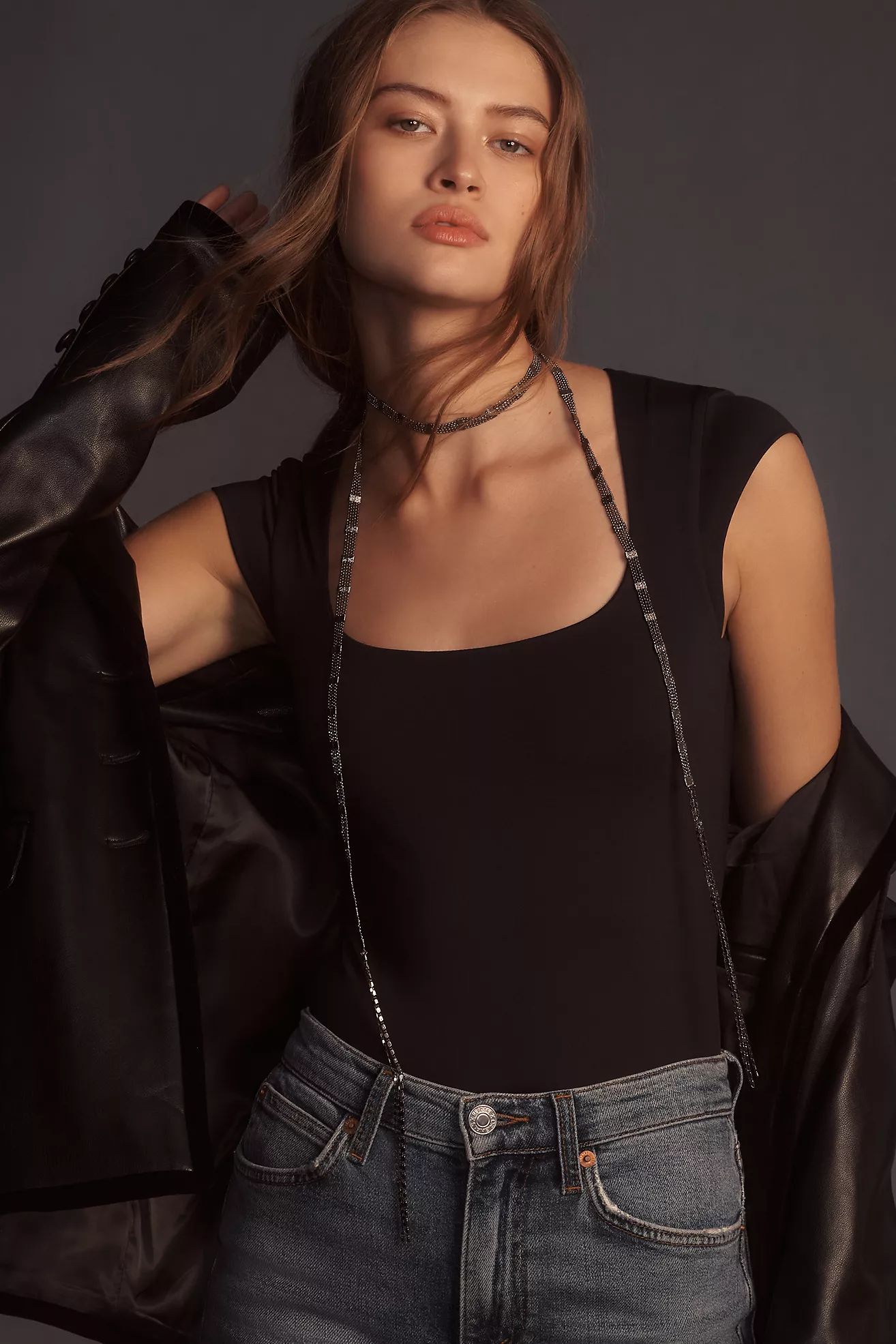 Second Skin by RD Style Tiara Cap-Sleeve Bodysuit | Anthropologie (US)
