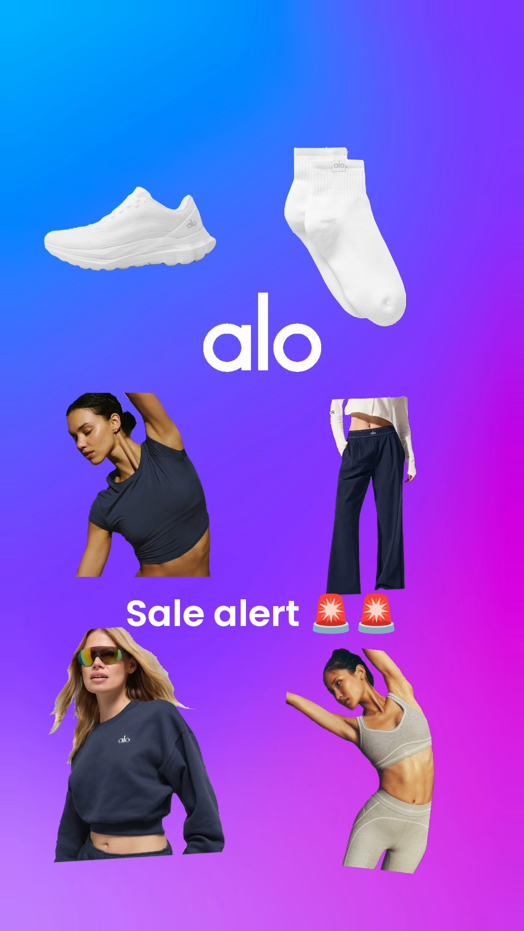 Alo early Black Friday sale! Here’s what I got! Run don’t walk it will sell out!! I got a 7.5 in the runners, medium in the socks! Small in everything but the tee I got an extra small! 

#LTKSaleAlert #LTKFindsUnder100 #LTKActive