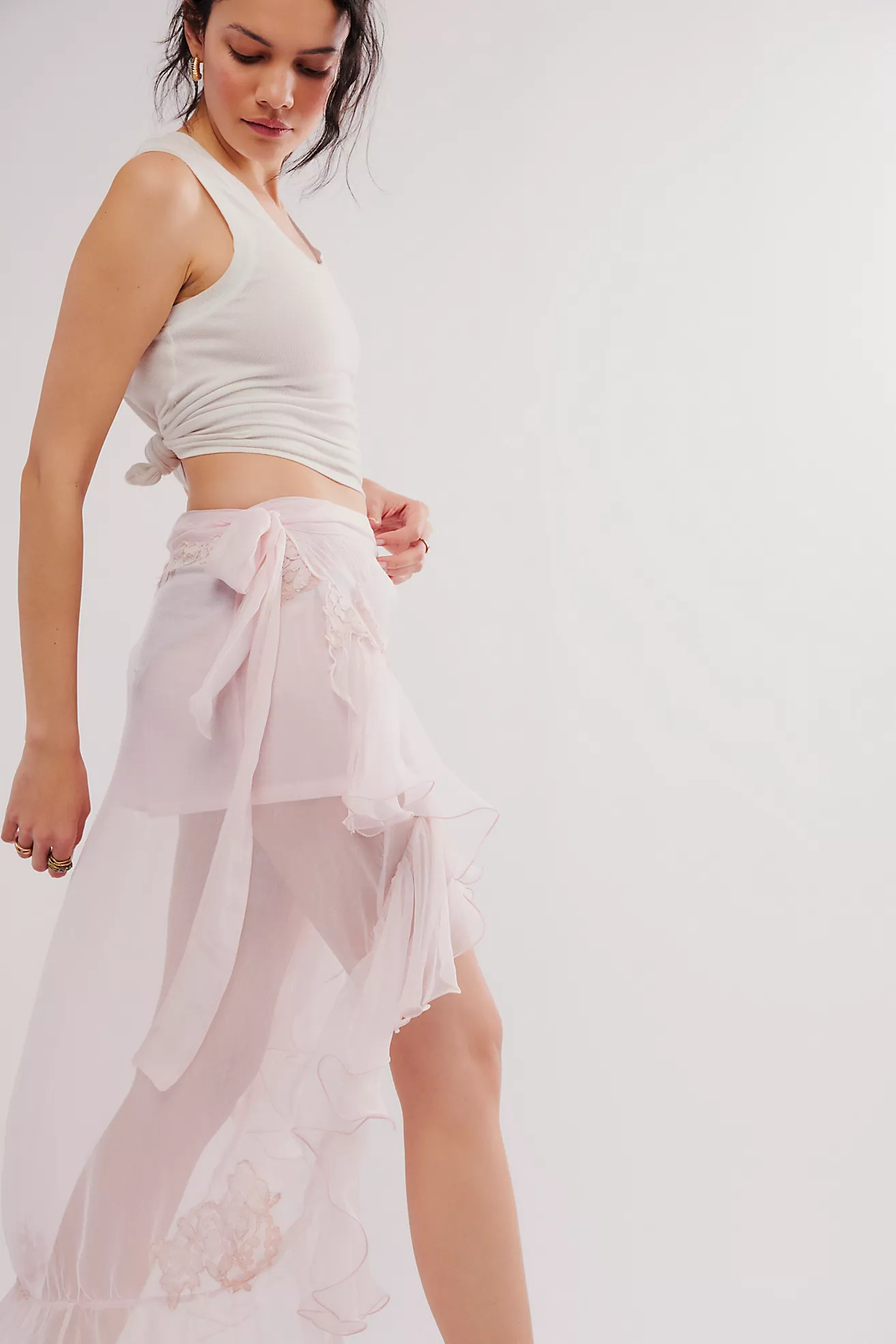 Nigel Preston High-Low Chiffon Maxi Skirt | Free People (Global - UK&FR Excluded)